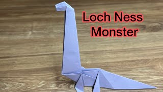 Origami💦Potwór z Loch Ness Loch Ness Monster Very easy [upl. by Darcey]