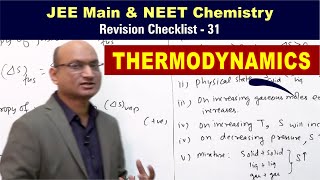 Thermodynamics  Revision Checklist 31 for JEE amp NEET Chemistry [upl. by Lancey]