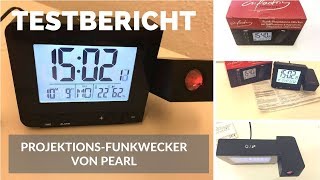 ► Unboxing und Testvideo des FunkProjektionsWeckers von Pearl auf Deutsch ☑ [upl. by Juxon880]