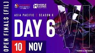 🔴 FIL AP Mobile Legends Bang Bang  Snapdragon Mobile Open Finals  Season 6  Day 6 [upl. by Remus]