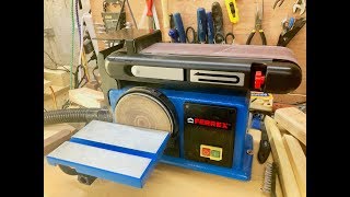 Review Ferrex Aldi Belt and Disc Sander [upl. by Moyra]