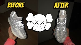 HOW TO LACE YEEZYS KAWS STYLE STEP BY STEP [upl. by Bullock637]