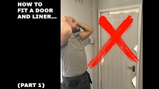 How to Fit an Interior Door and Frame  Lining  Part 1  DIY FUN [upl. by Milone]