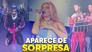 Anuel llega de sorpresa al concierto de Karol G El gesto de Anuel que volvió a enamorar a Karol G [upl. by Aihsatal]