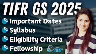 TIFR 2025  TIFR application form 2025  TIFR GS 2025 exam SyllabusOfficial websiteTIFR chemistry [upl. by Niarda]