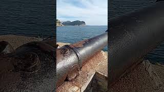 Cannon in the fortress in Petrovac Vacation and life in Montenegro [upl. by Gardia]