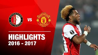 Highlights  Feyenoord  Manchester United  Europa League 20162017 [upl. by Enneles613]