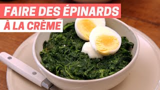 Faire des EPINARS A LA CRÈME meilleurs quà la cantine [upl. by Suk328]