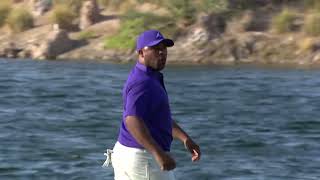 Harold Varner III Winner putt 2022 Saudi International Unbelievable [upl. by Atilegna]