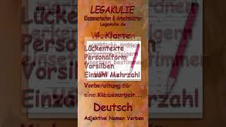 Deutsch 4Klasse Adjektive Nomen Verben Interaktive Arbeitsblätter PDF Legakulie shorts [upl. by Cicily521]