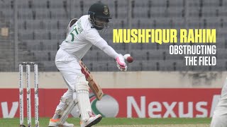 How Mushfiqur Rahim was given out obstructing the field [upl. by Klement]