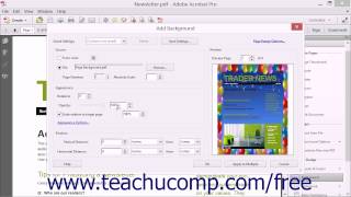 Adding and Removing Page Backgrounds  Adobe Acrobat XI Training Tutorial Course [upl. by Ramel]