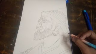 Chatrapati Shiva ji Marathe Drawing Outline tutorial video ArtistPranav69k shivajimaharaj [upl. by Annehcu842]