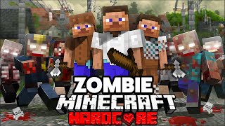 100 Players Simulate a Zombie Outbreak in Hardcore Minecraft [upl. by Minne]