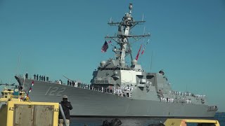 Newest navy ship docks at Naval Station Mayport [upl. by Anerak]