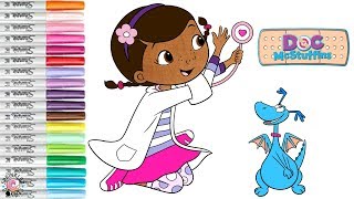 Coloring Doc McStuffins Disney Coloring Book Page Markers  SPRiNKLED DONUTS [upl. by Hyps]