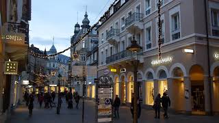 D BadenBaden Germany Sights and Sounds from the City Center December 2017 [upl. by Cimbura]