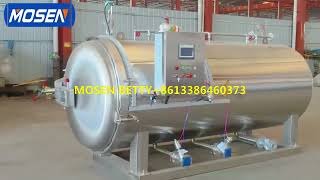 DN1230 customized industrial food sterilizer steam retort machine for tuna can pet food [upl. by Epotimet]