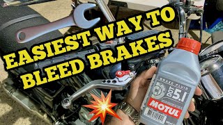 Bleed amp No Pressure How to Remove Air on your Motorcycle Brakes in 3 Minutes [upl. by Tatianas]