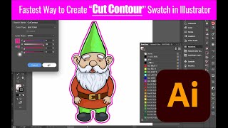 How to create CutContour Color Swatch in Adobe Illustrator for popular RIP software  Fast [upl. by Wappes]