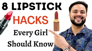 8 Lipstick Hacks Every Girl Should Know Beauty Hacks [upl. by Barraza261]