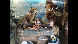 Room Tour at Alton Towers Splash Landings Hotel in the Ice Age Suite [upl. by Enowtna]