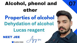 Alcohol phenol and ethers class 12 organic chemistry 07  chemical reactions of alcohol  NEET JEE [upl. by Bolling]