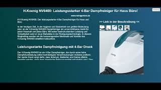 HKoenig NV6400 Leistungsstarker 4Bar Dampfreiniger für Haus Büro [upl. by Inavoig]