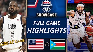 USA vs South Sudan Full Game  Today Olympic Paris 2024 USAB SHOWCASE [upl. by Eenolem]