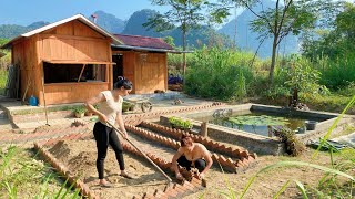 Building Beautiful Flower Beds  Refreshing the Landscape of My Wooden House  OffGrid Living [upl. by Niad]