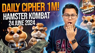 Hamster Kombat Daily Cipher Today 1M Coins 24 June 2024 [upl. by Rogerson577]