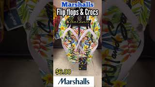 MARSHALLS  Flip flops amp Crocs Clearance Shop With Me [upl. by Aisatnaf]