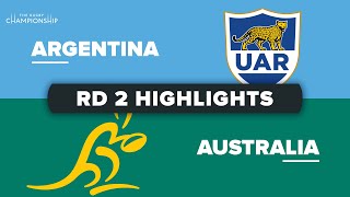 The Rugby Championship  Argentina v Australia  Round 2 Highlights [upl. by Max]