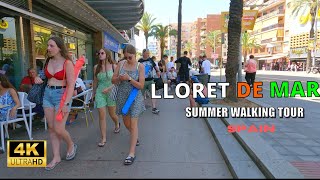 LLoret De Mar Beach Costa Brava Spain 4k [upl. by Ddej]