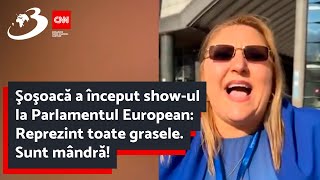 Şoşoacă a început showul la Parlamentul European Reprezint toate grasele Sunt mândră [upl. by Etta936]