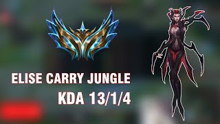 Jungle Domination with Elise 1314 KDA  Unstoppable Gameplay [upl. by Dahc]