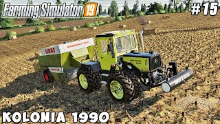 Making amp selling corn stalks bales plowing buying pigs  Kolonia 1990  FS 19  Timelapse 15 [upl. by Ehlke]