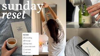 sunday reset routine vlog 🧺 how I prepare for the week deep cleaning amp selfcare [upl. by Lanfri]