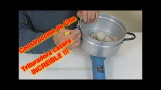 Procesadora de Alimentos Casera con una Amoladora  How to Build a Super Home Crusher [upl. by Eedoj611]