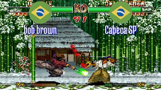 FT5 samsho2 bob brown BR vs Cabeca SP BR Samurai Shodown II Fightcade Jun 19 [upl. by Amilb]