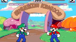 MUGEN A big battle between Luigi amp Mario [upl. by Christalle]