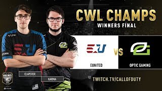 eUnited vs Optic Gaming  CWL Champs 2019  Day 5 [upl. by Asilat]