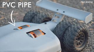 Hand Crafted Powerful RC Car out of PVC Pipe  High Speed DIY RC Car using PVC [upl. by Maillij]