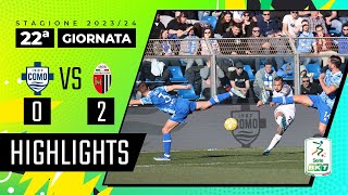 Como vs Ascoli 02  Il Picchio sfrutta la superiorità numerica  HIGHLIGHTS SERIE BKT 20232024 [upl. by Cohby]