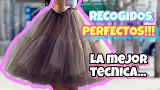 💯RECOGIDOS PERFECTOS Como hacer RECOGDIOS  FRUNCIDOS en tela PARA FALDAS VESTIDOS y CRINOLINAS [upl. by Laing]