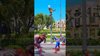 GTA V  SUPER MAN SAVING IRON MAN FROM ZOMBIES 😨gta5 shorts [upl. by Etnoj]