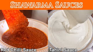 Shawarma Sauces  Spicy Red Chilli Sauce  Tahini SauceGarlic Mayo  Commercial Recipes  HK [upl. by Georgeanne]