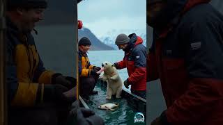 🐻‍❄️ Tiny Polar Bears lost it’s mother  😍 polarbearrescue wildlifeconservation arcticanimals [upl. by Benedict]