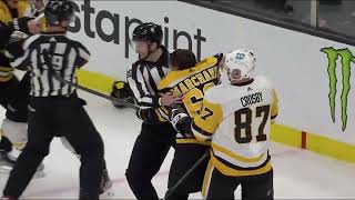 Brad Marchand cheap shot …PUNCHES Tristan Jarry in the HEAD Swings Stick at Him [upl. by Caldeira]