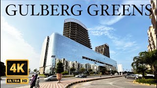 GULBERG GREENS ISLAMABAD drive  One of the expensive neighbourhoods  4k tour [upl. by Denten]